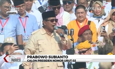 Beragam Janji Politik Prabowo Subianto dalam Orasi di GBK