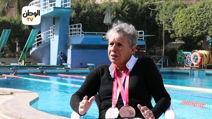 نجوى بطلة سباحة بعد ال60.. العمر مجرد رقم