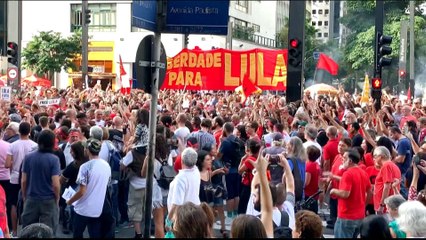 Thousands rally in Brazil to demand ex-president Lula’s release
