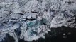 Tour guide's drone camera captures extraordinary moment Iceland glacier collapses into lake