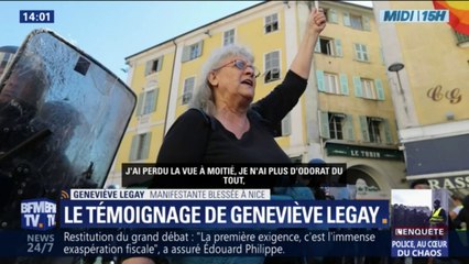 "Soi-disant ils ont dit qu'ils chargeaient, moi je n'ai rien entendu", la militante de 73 ans blessée à Nice, revient sur les conditions de sa chute