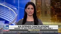 Fox Business with Tracee Carrasco speaks on AA Extends cancellations, Boeing 737 Max flights grounded until June 5. @CarrascoTV #News #Boeing #FoxNews