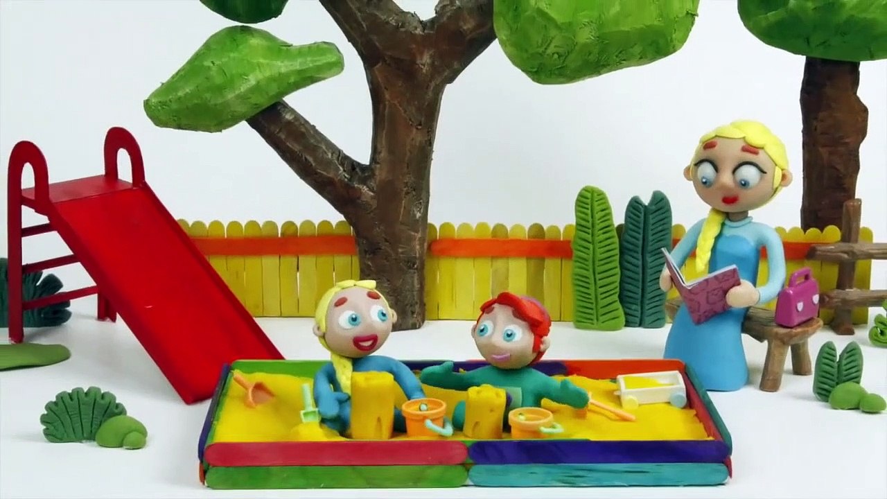 Hulk Plays with Sand ❤ Frozen Elsa, Hulk & Superhero Babies Cartoons ❤ Play Doh Stop Motion