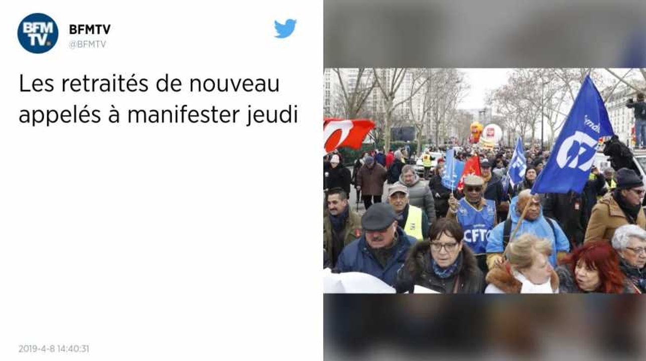 Les retraités de nouveau appelés à manifester jeudi