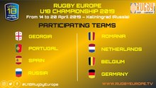 RUGBY EUROPE U18 CHAMPIONSHIP 2019 - KALININGRAD/SELMA