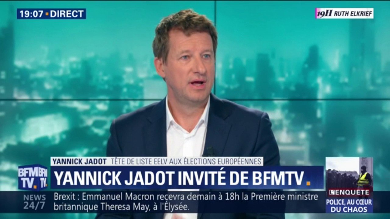Yannick Jadot, tête de liste EELV, sur la transition écologique: "Le gouvernement doit avoir le courage d'agir"