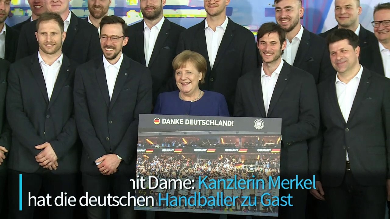 Merkel und der Handball