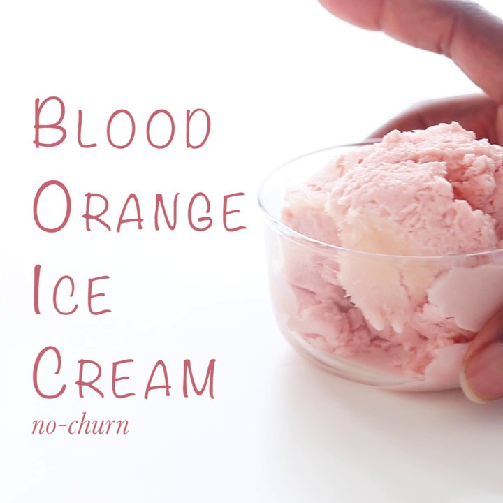 Blood Orange Ice Cream(No-churn Method) - Tasteeful Recipes