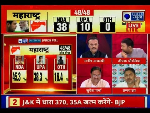 Lok Sabha Election 2019: IndiaNews Pre-poll Opinion Survey; Who Will Win Political Battle Of India?