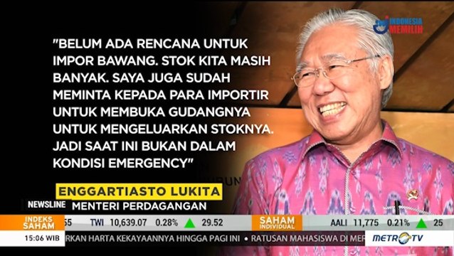 Mendag Tegas Menolak Rencana Impor Bawang dari Tiongkok