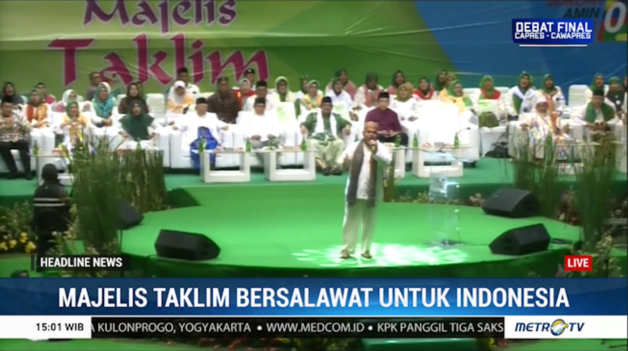 Ma'ruf Amin Hadiri Majelis Taklim Bersalawat di Istora Senayan