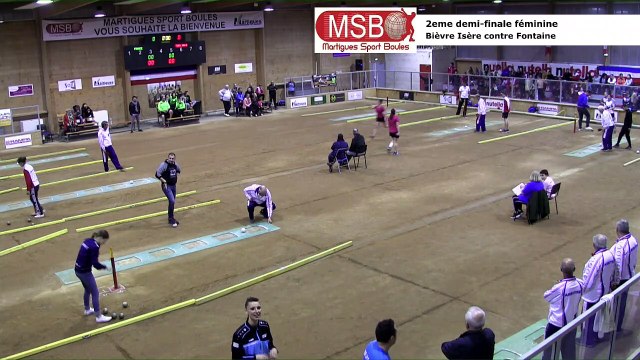 Seconde demi-finale, tir en relais féminin, Fontaine contre Bièvre Isère, France Tirs, Martigues 2019