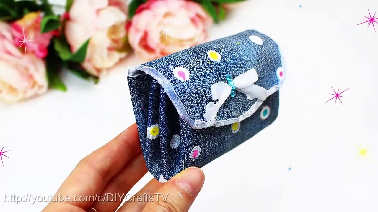 DIY Wallet for GIRLS | Jeans PURSE NO SEW Tutorial From scratch