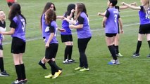 Genç kızlar şampiyonluğunu Ankara oyun havası ile kutladı