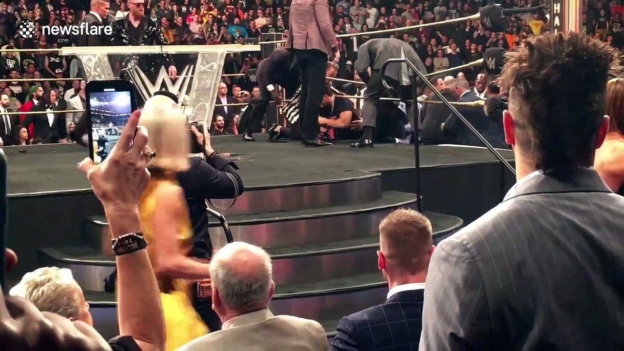 Bret 'the Hitman' Hart attacked during WWE Hall of Fame speech