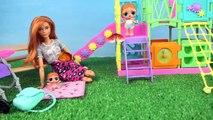 Barbie Doll LOL Family Morning Travel Routine in The Playground & Supermarket | Boomerang