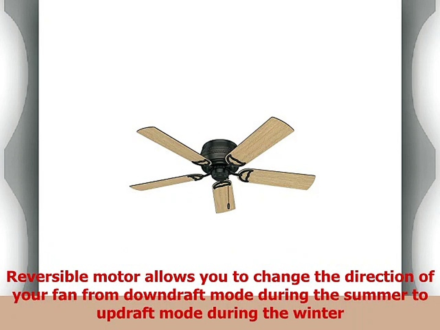 Hunter 53386 Prim Hunter 52 Ceiling Fan With Light Large Premier