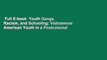 Full E-book  Youth Gangs, Racism, and Schooling: Vietnamese American Youth in a Postcolonial