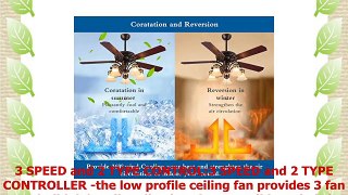 Tropicalfan Vintage Ceiling Fan WIth 5 Light Cover Decorative Home Living Room Dinner Room