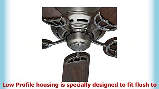 Hunter Fan 52 inch Low Profile Ceiling Fan in Antique Pewter 5 Blade Certified