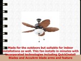 Home Decorators Collection Palm Cove 44 in LED IndoorOutdoor Natural Iron Ceiling Fan