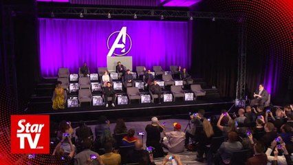 The Avengers assemble at news conference in Los Angeles