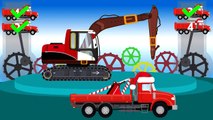 Construction Vehicles For Kids | Excavator le père Noël | Construction de Camions de conte de fées pour Enfants Pelle