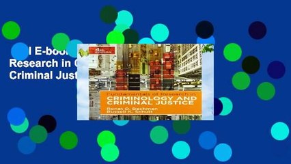 Full E-book  Fundamentals of Research in Criminology and Criminal Justice  Review