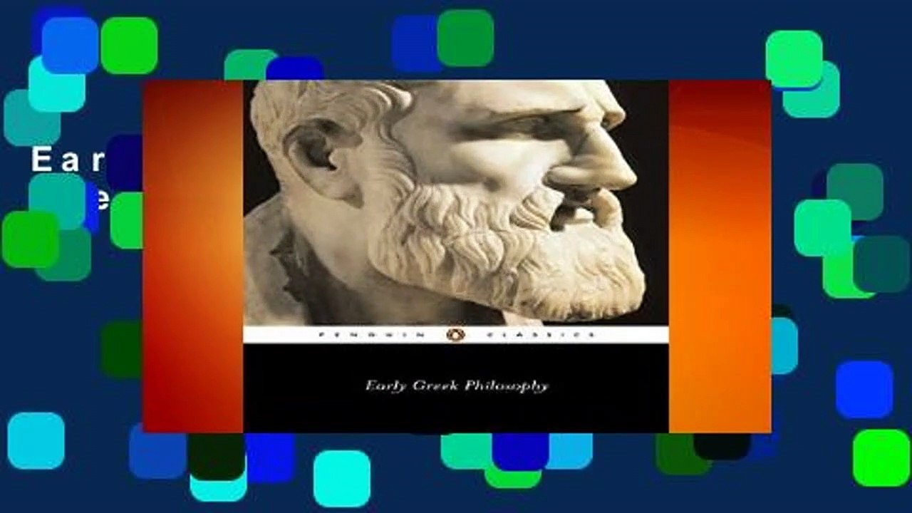 Early Greek Philosophy (Penguin Classics)