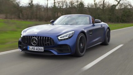 Mercedes-AMG GT C Roadster in Brilliant blue Driving Video