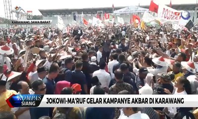 Ditemani Ma'ruf Kampanye di Karawang, Jokowi Ajak Warga Optimis Bangun Indonesia