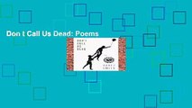 Don t Call Us Dead: Poems