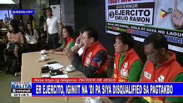 ER Ejercito, iginiit na 'di pa siya disqualified sa pagtakbo
