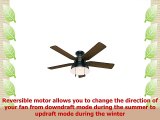 Hunter 59310 Mill Valley 52 Ceiling Fan with Light Large Matte Black