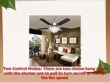 LE 52 Inch Indoor Ceiling Fan Light Fixture 5 Wooden Brown Blades Reversible Classic Light