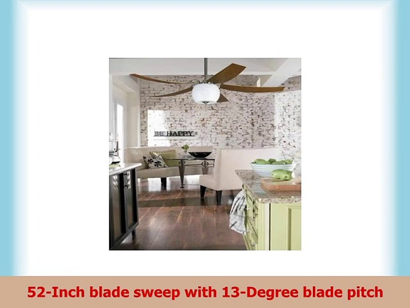 Fanimation Fp7930pww220 Mariano 5blade Ceiling Fan Pewtercherry