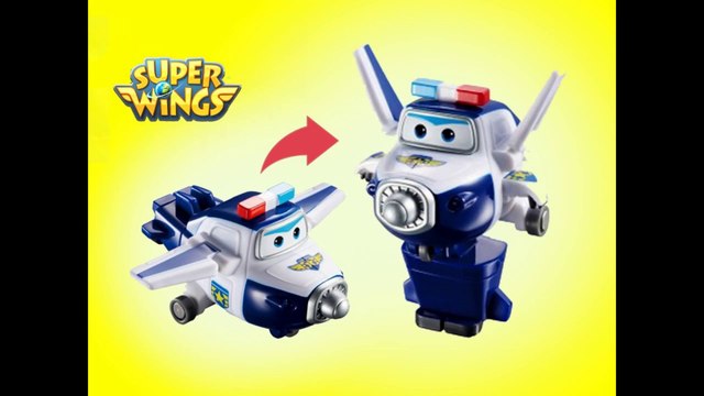 Super Wings Mini Transforming Paul Robot Airplane Unboxing Demo Review