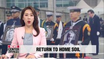 Remains of three Korean independence fighters returned