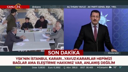 YSK'nın İstanbul'da şüpheyi ortadan kaldırması gerekirdi