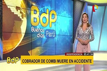 Independencia: cobrador de combi muere en accidente de tránsito