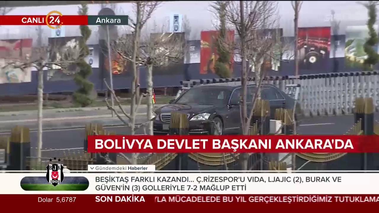 Bolivya Devlet Başkanı Ankara'da