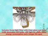 Hunter Fan 52 inch Brushed Nickel Ceiling Fan with Light and LED Bulbs Renewed Brushed