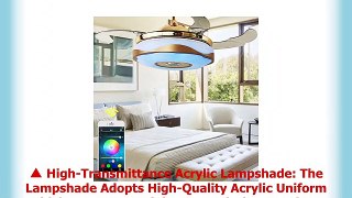 42 Modern Fan Chandelier with Bluetooth Remote Control Music Player Stealth Ceiling Fan
