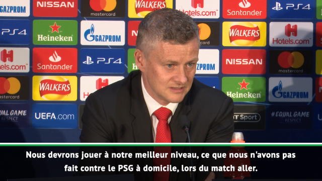 Quarts - Solskjær : Il faudra élever notre niveau de jeu