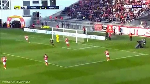 Nimes 1 - 1 Rennes Adrien Hunou Goal 09.04.2019