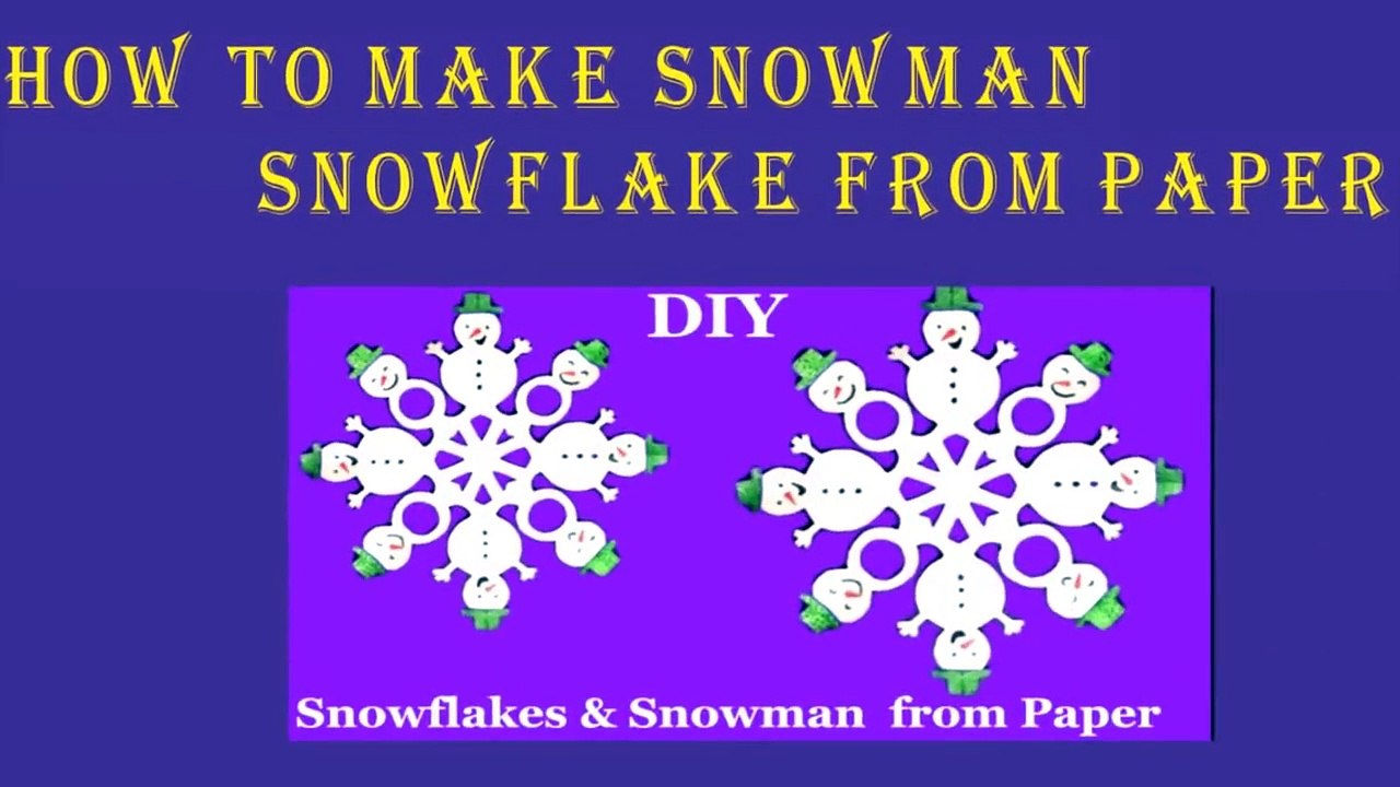 How to make paper snowman snowflake tutorial |Christmas decoration ideas | kids craft for Christmas