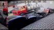 Carro em alta velocidade colide em veículos em Afonso Cláudio - Vídeo monitoramento