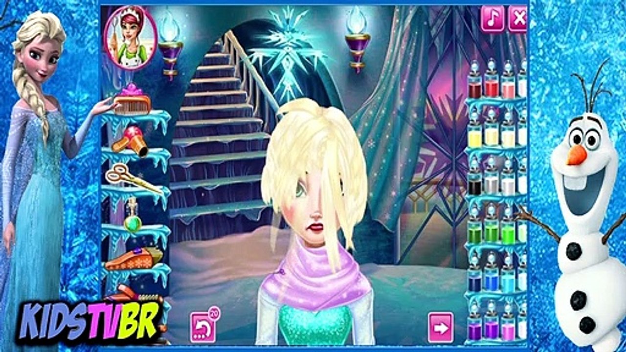 DISNEY FROZEN  ELSA FROZEN REAL HAIRCUTS  DISNEY GAMES  KIDS TV BR