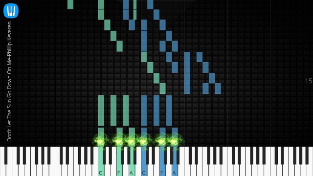 [Piano Solo]Don't Let The Sun Go Down On Me-Synthesia Piano Tutorial