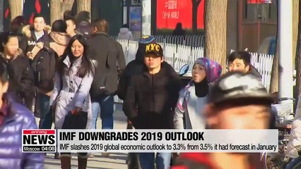 Скачать видео: IMF slashes 2019 global economic outlook to 3.3% from 3.5% it had forecast in January